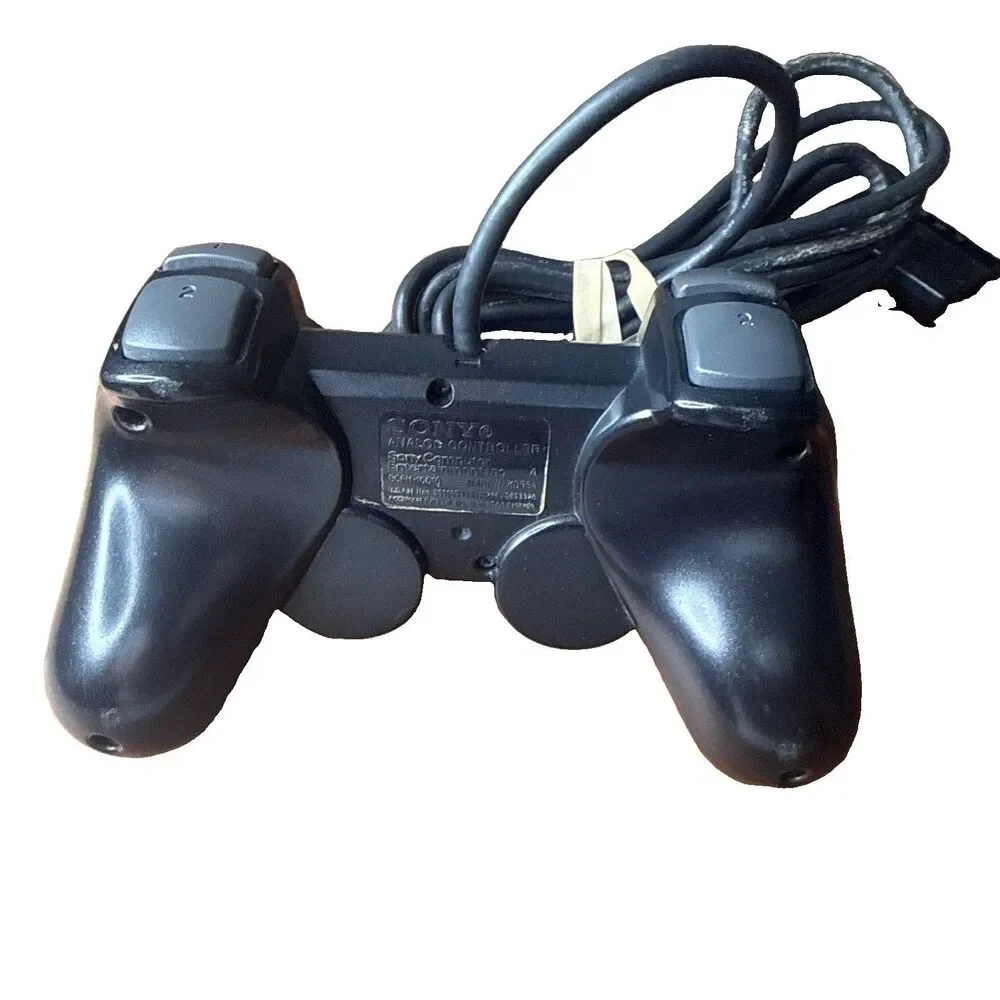 Sony PlayStation 2 Black DualShock 2 OEM Controller PS2 SCPH-10010 tested